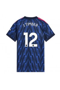 Arsenal Jurrien Timber #12 Jalkapallovaatteet Naisten Vieraspaita 2025-26 Lyhythihainen
